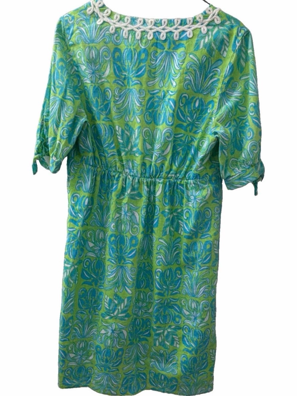 Lilly Pulitzer Green and Blue Printed Shift Dress - Picture 3 of 5